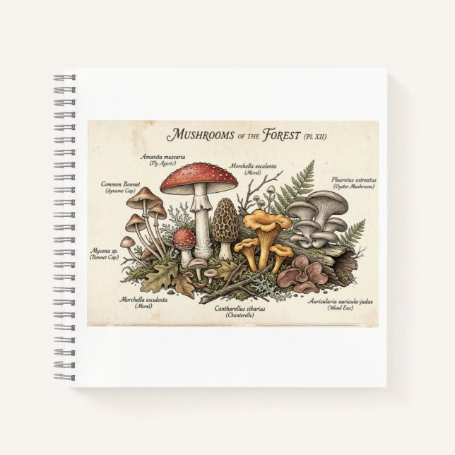 Vintage Cottagecore Mushroom Journal (Front)