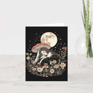 Vintage cottagecore mushroom women's top  card