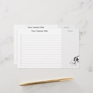 Vintage Cottagecore Pig LineArt Minimalist Pattern Stationery