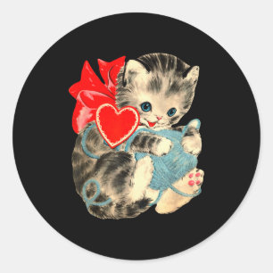 Vintage Cottagecore Retro Valentine Shop Uni Adult Classic Round Sticker