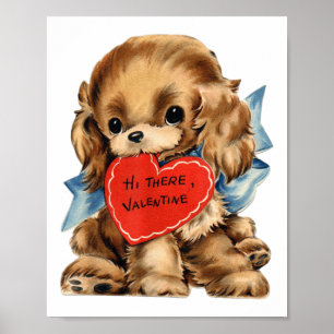 Vintage Cottagecore Retro Valentine Shop Uni Kids  Poster