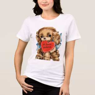 Vintage Cottagecore Retro Valentine Shop Uni Kids Tri-Blend Shirt