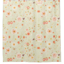 Vintage Cottagecore Shower Curtain -Pastoral Charm