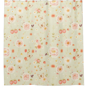Vintage Cottagecore Shower Curtain -Pastoral Charm