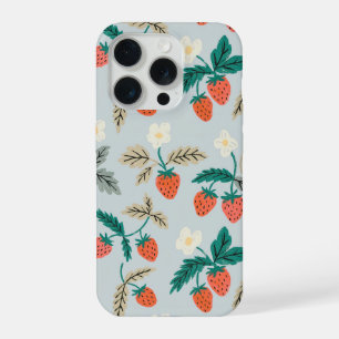 Vintage Cottagecore Strawberry Pattern iPhone 15 Pro Case