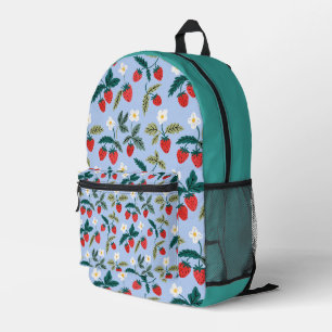 Vintage Cottagecore Strawberry Pattern Printed Backpack
