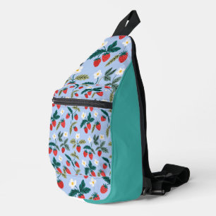 Vintage Cottagecore Strawberry Pattern Sling Bag
