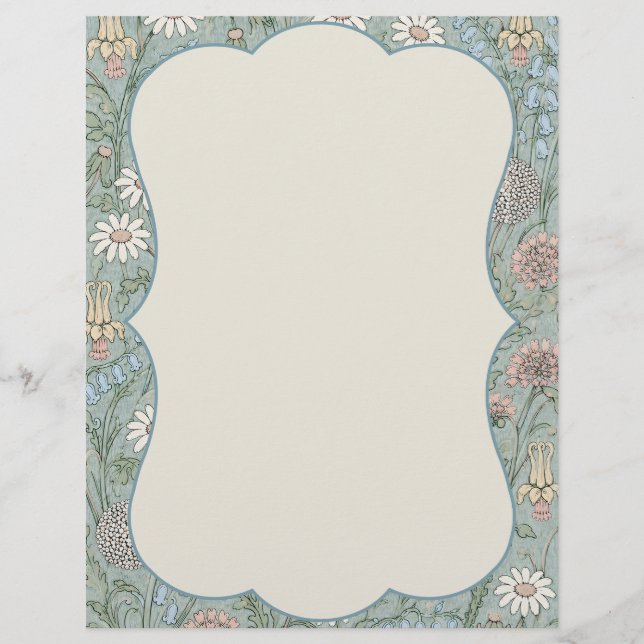 Vintage Cottagecore Wildflower  Custom Letterhead (Front)