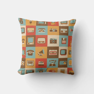 Vintage Cotton Throw Pillow 16x16