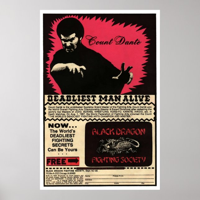 Vintage Count Dante Ad Poster (Front)