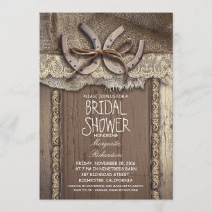vintage country bridal shower invitations