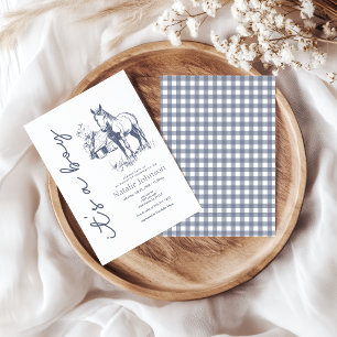 Vintage Country Charm Its A Boy Baby Shower Invitation