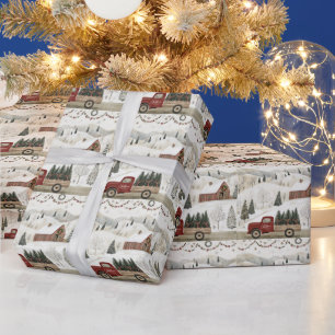Vintage Country Christmas at the Farm Wrapping Paper