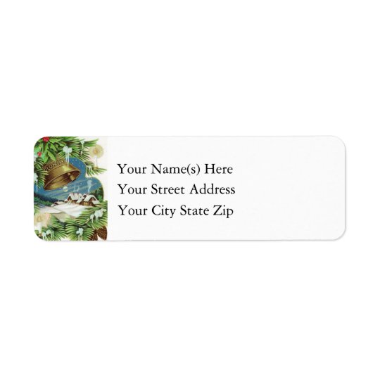 Vintage Country Christmas Return Address Label