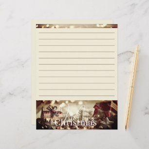 Vintage country Christmas stationery paper