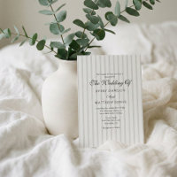 Vintage Country Club Style Striped Sage Wedding