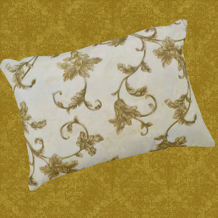 Vintage Country Cottage Faded Gold Vine Decorative Cushion