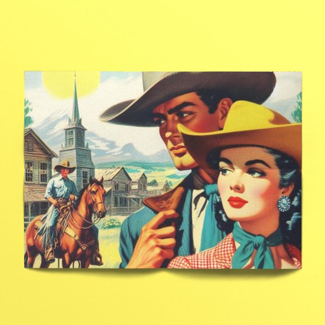 Vintage Country Couple Illustration Tissue Paper (Creator Uploaded)