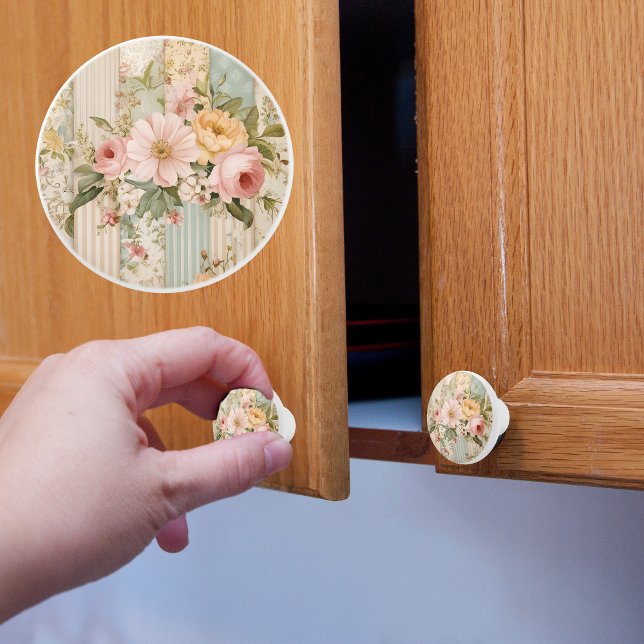 Vintage Country Floral  Ceramic Knob (Creator Uploaded)