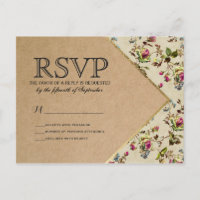 Vintage Country Floral & Gold Trim Recycled Paper