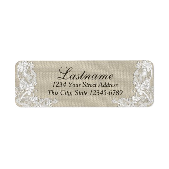 Vintage Country Floral Lace Return Address Label