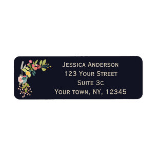 Vintage Country Floral Return Address Label