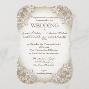 Vintage Country Gala Wedding Invitation