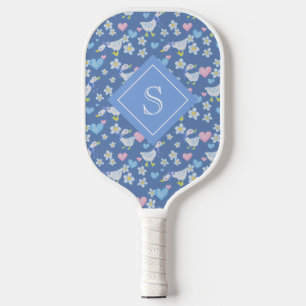 Vintage Country Geese Pattern Personalized Pickleball Paddle