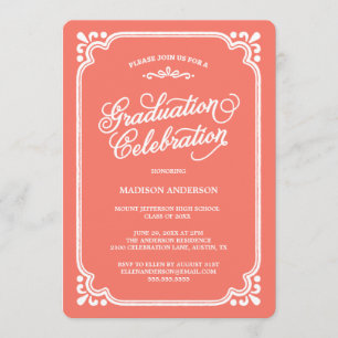 Vintage Country   Graduation Invitation