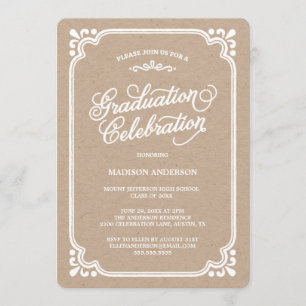 Vintage Country   Graduation Invitation