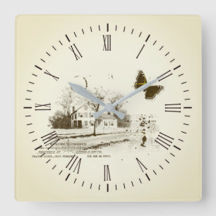 Vintage Country Home Collage Wall Clock