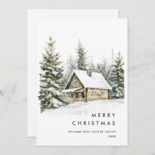 Vintage Country Hose Christmas Tree Corporate Holiday Card