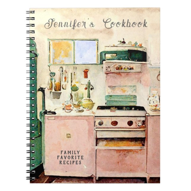 Vintage Country Kitchen Cookbook Notebook (Front)