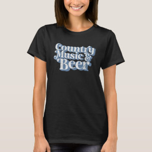 Vintage Country Music And Beer Retro 70's Concer T-Shirt