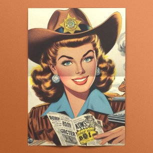 Vintage Country Pulp Girl Tissue Paper