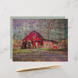 Vintage Country Rustic Old Red Texture Barn