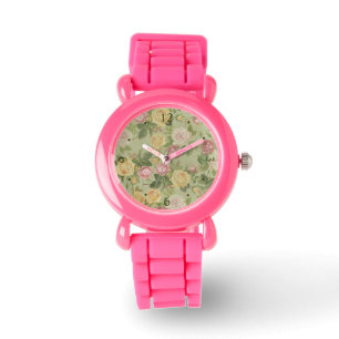 Vintage Country Weathered Floral Watch