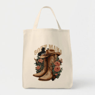Vintage Country Western Soft Mama Cowgirl Boots  Tote Bag