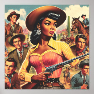 Vintage Country Western Woman Poster
