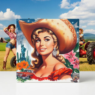 Vintage Country Woman Ceramic Tile