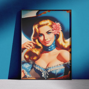 Vintage Country Woman Poster