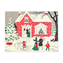 Vintage Countryside Greetings Postcard