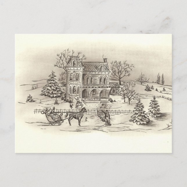 Vintage Countryside Postcard (Front)