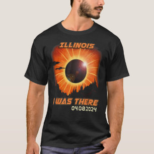 Vintage Countryside Total Solar Eclipse 2024 Illin T-Shirt