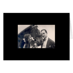 Vintage Couple and Horse