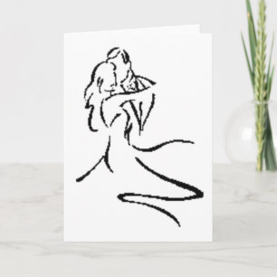 Vintage Couple Dancing Card