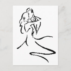 Vintage Couple Dancing Postcard