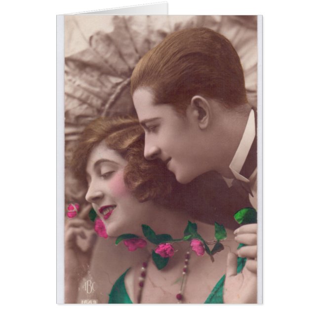 Vintage couple Greeting Card (Front)