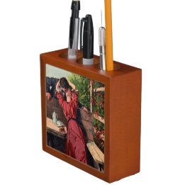 Vintage Couple Kissing Valentines Desk Organiser