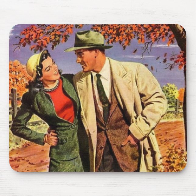 Vintage Couple Mouse Pad (Front)